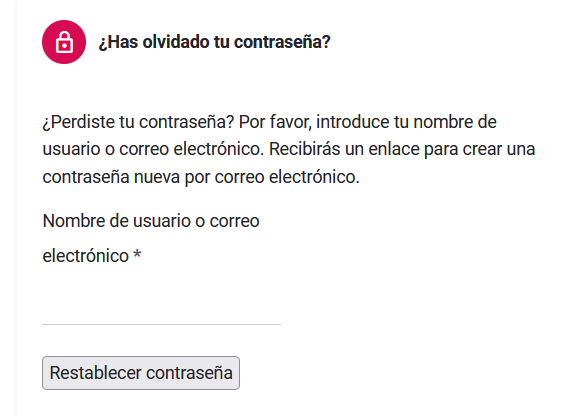 restablecer contraseña